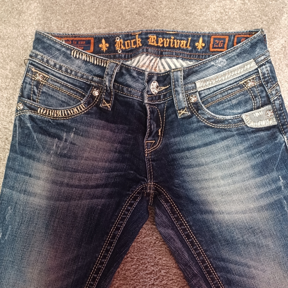 Rock Revival size 26 Gwen Skinny Jeans 28" inseam